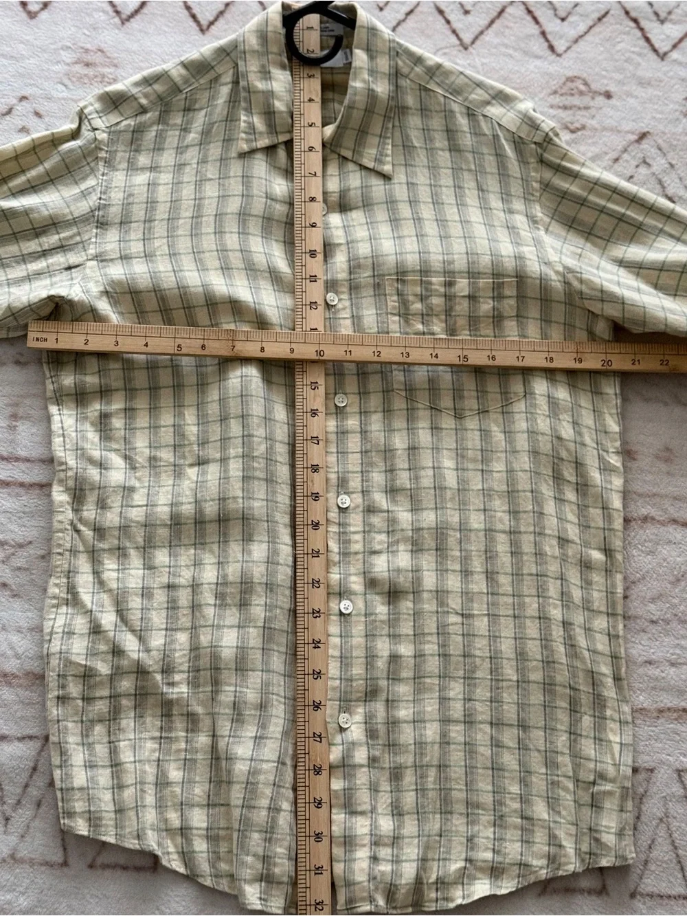 J. Crew Men's Beige Plaid Button-Down Shirt